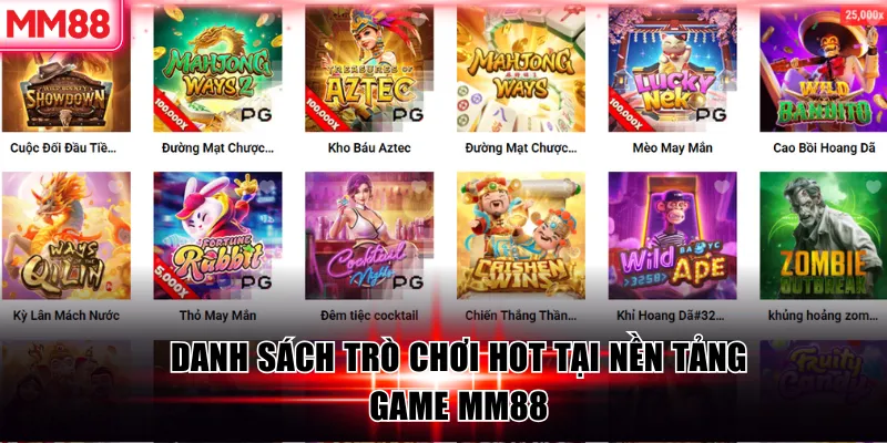 MM88 🌟 Cá Cược Cùng MM88.COM ✔️ Đăng Ký Thưởng +88K 26 Danh sách trò chơi hot tại nền tảng game MM88